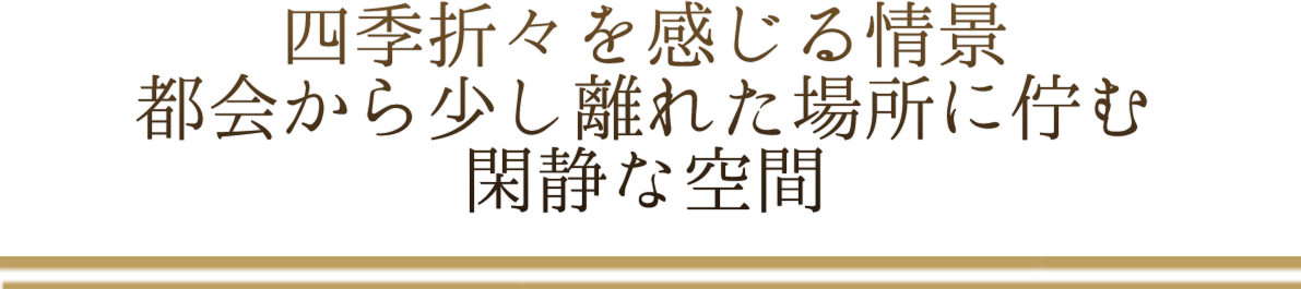 閑静な空間